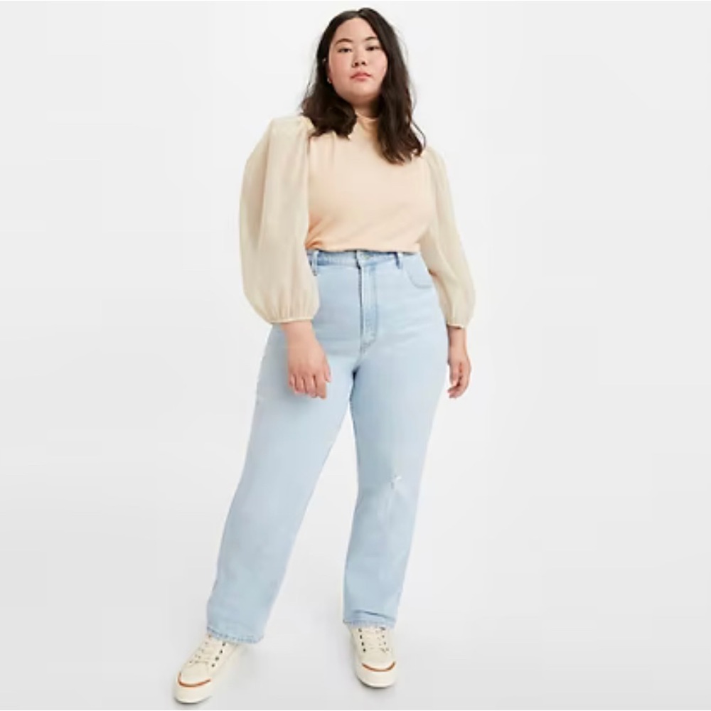 70'S HIGH RISE STRAIGHT FIT WOMEN'S JEANS (PLUS SIZE)